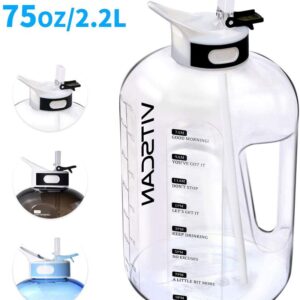 Wholesale Only: Hot Selling In American Tritan/PETG Half Gallon Reusable Plastic Gym Sports Water Jug Bottle with Straw